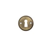 Atlantic - MHRKEAB Millhouse Brass Solid Brass Open Key Hole Escutcheons - Antique Brass