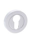 Atlantic - MHREPC Millhouse Brass Euro Escutcheons on Round Rose - Polished Chrome