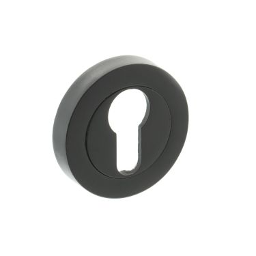 Click Here To Enlarge This Photo Of Atlantic - MHREMB Millhouse Brass Euro Escutcheons on Round Rose - Matt Black