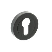 Atlantic - MHREMB Millhouse Brass Euro Escutcheons on Round Rose - Matt Black