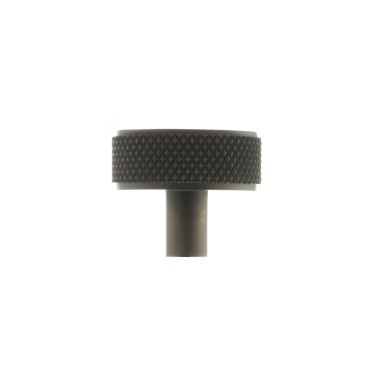 Click Here To Enlarge This Photo Of Atlantic - MHCK1935UDB Millhouse Brass 'Hargreaves' Disc Knurled Cabinet Knob on Concealed Fix - Urban Dark Bronze