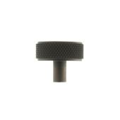 Atlantic - MHCK1935UDB Millhouse Brass 'Hargreaves' Disc Knurled Cabinet Knob on Concealed Fix - Urban Dark Bronze