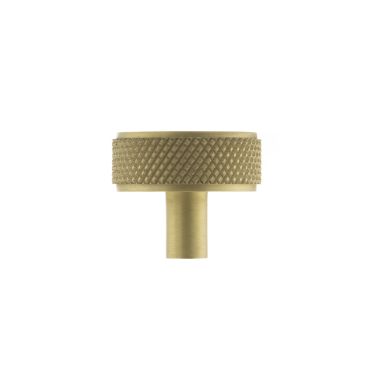 Click Here To Enlarge This Photo Of Atlantic - MHCK1935SB Millhouse Brass 'Hargreaves' Disc Knurled Cabinet Knob on Concealed Fix - Satin Brass