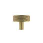Atlantic - MHCK1935SB Millhouse Brass 'Hargreaves' Disc Knurled Cabinet Knob on Concealed Fix - Satin Brass
