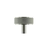 Atlantic - MHCK1935PC Millhouse Brass 'Hargreaves' Disc Knurled Cabinet Knob on Concealed Fix - Polished Chrome