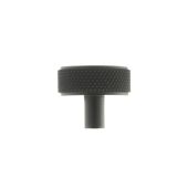 Atlantic - MHCK1935MB Millhouse Brass 'Hargreaves' Disc Knurled Cabinet Knob on Concealed Fix - Matt Black