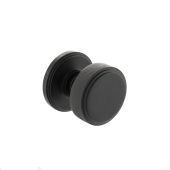 Atlantic - MH450KSMKMB Millhouse Brass 'Harrison' Knurled Mortice Knob on Concealed Fix Rose - Matt Black