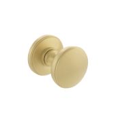 Atlantic - MH400DMKSB Millhouse Brass 'Edison' Domed Mortice Knob on Concealed Fix Rose - Satin Brass