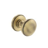 Atlantic - MH400DMKAB Millhouse Brass 'Edison' Domed Mortice Knob on Concealed Fix Rose - Antique Brass