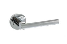 Atlantic - S28RPC STATUS 'Nebraska' Lever on Round Rose - Polished Chrome