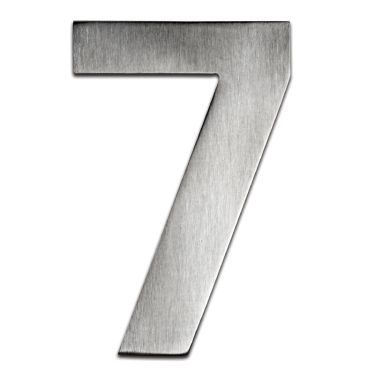 Click Here To Enlarge This Photo Of BLU Performance Number 7 Self Adhesive Door Numeral, 100mm, G316 Satin Stainless Steel (BLN7-SSS)