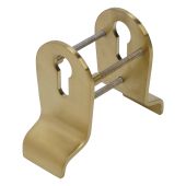 BLU Performance Classic Euro Cylinder Pull, Back to back, Up to 60mm Door Thickness, G316 Stainless Steel, PVD Satin Brass (CP30-PSB)