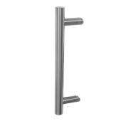 BLU Performance Offset Round 'T' Bar Pull Handle, 400mm, Secret Fix for Aluminium sliding doors, G316 Satin Stainless Steel (HAB66-KIT-400-SA-SSS)