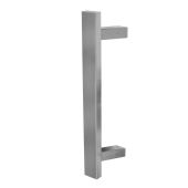 BLU Performance Offset Rectangular 'T' Bar Pull Handle, 400mm, Secret Fix for Aluminium sliding doors, G316 Satin Stainless Steel (HAB77-KIT-400-SA-SSS)