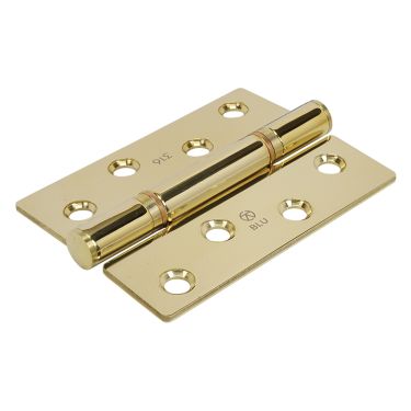 Click Here To Enlarge This Photo Of BLU Performance Butt Hinge Square Corner, 102 x 76 x 3mm, G316 Stainless Steel, PVD Polished Brass (HQ4-PPB)