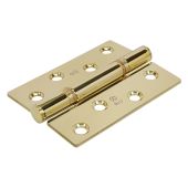 BLU Performance Butt Hinge Square Corner, 102 x 76 x 3mm, G316 Stainless Steel, PVD Polished Brass (HQ4-PPB)