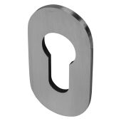 BLU Performance Self Adhesive Oval Euro Profile Escutcheon, 3mm Thick, 32 x 62 x 3mm, G316 Satin Stainless Steel (KM048-SSS)