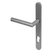 BLU Performance Mitre Lever Door Handle on Backplate (Unsprung) 92mm c/c - G316 Satin Stainless Steel (KM070-SSS)