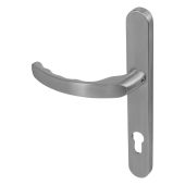 BLU Performance Ergonomic Lever Door Handle on Backplate 92mm c/c, G316 Satin Stainless Steel (KM130B-SSS)