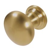 BLU Performance Centre Door Knob, Bolt Fix, G316 Stainless Steel, PVD Satin Brass (KM388-PSB)
