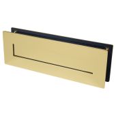 BLU Performance Sleeved Letter Plate, 330 x 110mm, Up to 68mm Door Thickness, G316 Stainless Steel, PVD Polished Brass (LP400-PPB)