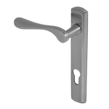 Click Here To Enlarge This Photo Of BLU Performance Regent Door Handle on Backplate, 92mm Centres, RH, G316 Satin Stainless Steel (REG090B-RH-SSS)