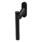 BLU Performance Contemporary Window Espagnolette Handle - Cranked, Left Hand, 40mm Spindle Length, G316 Stainless Steel, PVD Satin Black (SST87-40-LH-PBK)