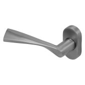 BLU Performance Wing Lever Door Handle on Oval Rose, G316 Satin Stainless Steel (WH990B-SSS)
