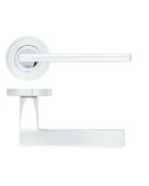 ZPA010-CP - Zoo Hardware Stanza 'Leon' Lever Handles on Round Rose - Polished Chrome (Contract Range)