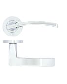 ZPA030-CP - Zoo Hardware Stanza 'Toledo' Lever Handles on Round Rose - Polished Chrome (Contract Range)