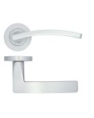 ZPA030-SC - Zoo Hardware Stanza 'Toledo' Lever Handles on Round Rose - Satin Chrome (Contract Range)