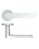ZPA040-SC - Zoo Hardware Stanza 'Valencia' Lever Handles on Round Rose - Satin Chrome (Contract Range)