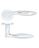 ZPA060-CP - Zoo Hardware Stanza 'Cadiz' Lever Handles on Round Rose - Polished Chrome (Contract Range)