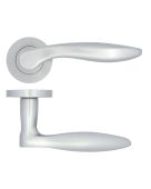 ZPA060-SC - Zoo Hardware Stanza 'Cadiz' Lever Handles on Round Rose - Satin Chrome (Contract Range)