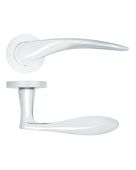 ZPA070-CP - Zoo Hardware Stanza 'Merida' Lever Handles on Round Rose - Polished Chrome (Contract Range)