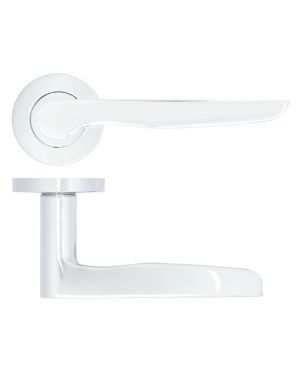 Click Here To Enlarge This Photo Of ZPA080-CP - Zoo Hardware Stanza 'Vigo' Lever Handles on Round Rose - Polished Chrome (Contract Range)