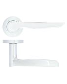 ZPA080-CP - Zoo Hardware Stanza 'Vigo' Lever Handles on Round Rose - Polished Chrome (Contract Range)