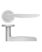 ZPA080-SC - Zoo Hardware Stanza 'Vigo' Lever Handles on Round Rose - Satin Chrome (Contract Range)