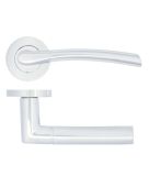 ZPA100-CP - Zoo Hardware Stanza 'Andorra' Lever Handles on Round Rose - Polished Chrome (Contract Range)
