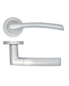 ZPA100-SC - Zoo Hardware Stanza 'Andorra' Lever Handles on Round Rose - Satin Chrome (Contract Range)