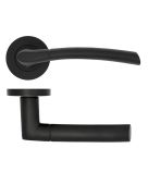 ZPA100-MB - Zoo Hardware Stanza 'Andorra' Lever Handles on Round Rose - Matt Black (Contract Range)