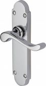 S610-PC Heritage Brass Door Handle Lever Latch Savoy Design Polished Chrome Finish