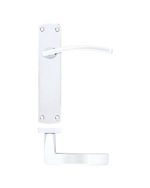 Click Here To Enlarge This Photo Of ZPA032-CP - Zoo Hardware Stanza 'Toledo' Lever Handles on Latch Backplate - Polished Chrome (Contract Range)