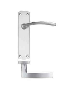 Click Here To Enlarge This Photo Of ZPA032-SC - Zoo Hardware Stanza 'Toledo' Lever Handles on Latch Backplate - Satin Chrome (Contract Range)