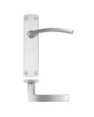 ZPA032-SC - Zoo Hardware Stanza 'Toledo' Lever Handles on Latch Backplate - Satin Chrome (Contract Range)