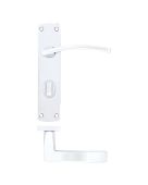 ZPA033-CP - Zoo Hardware Stanza 'Toledo' Lever Handles on Bathroom Backplate - Polished Chrome (Contract Range)