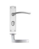 ZPA033-SC - Zoo Hardware Stanza 'Toledo' Lever Handles on Bathroom Backplate - Satin Chrome (Contract Range)