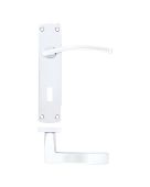 ZPA031-CP - Zoo Hardware Stanza 'Toledo' Lever Handles on Lock Backplate - Polished Chrome (Contract Range)