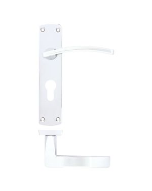 Click Here To Enlarge This Photo Of ZPA031EP-CP - Zoo Hardware Stanza 'Toledo' Lever Handles on Euro Profile Backplate - Polished Chrome (Contract Range)