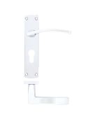 ZPA031EP-CP - Zoo Hardware Stanza 'Toledo' Lever Handles on Euro Profile Backplate - Polished Chrome (Contract Range)